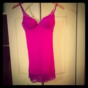 VS Fuchsia padded chemise 34B